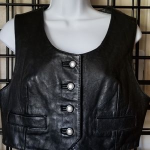 B.B. Dakota Black Leather Vest